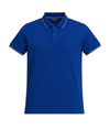 Royal Blue White Tipping Polo T-Shirt — Contrast Tipping Collar