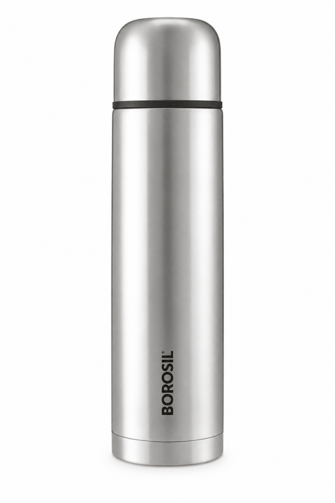 Borosil Thermo 500 ML Vacuum Insulated Stainless Steel Flask – Silver