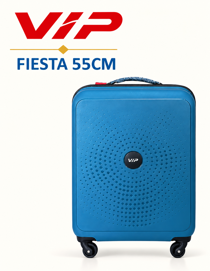 VIP Fiesta 55cm Hard Shell Trolley Suitcase – Blue