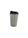 White Stainless Steel Travel Coffee Tumbler with Black Spill-Resistant Lid | Reusable Insulated Cup for Office & Corporate Gifting Customize