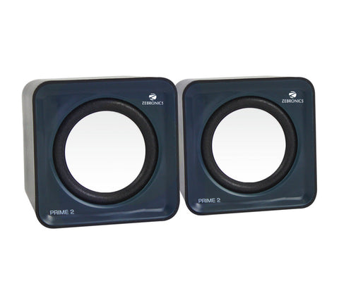 Zebronics Prime 2 Multimedia 2.0 Computer Speakers | USB Powered Stereo Speaker for PC & Laptop