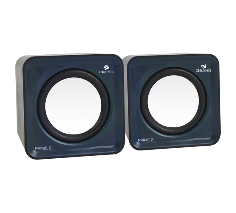 Zebronics Prime 2 Multimedia 2.0 Computer Speakers | USB Powered Stereo Speaker for PC & Laptop