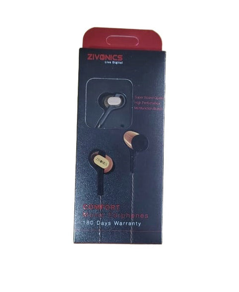 Zivonics Live Digital Comfort Music Earphones | Wired In-Ear Earphones