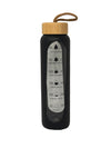 Motivational Water Bottle with Time Markers & Bamboo Lid | Hydration Tracker Bottle | 1 Ltr
