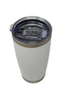 Premium White Sublimation Tumbler 20oz | Insulated Stainless Steel Travel Cup with Clear Lid