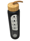 Motivational Water Bottle with Time Markers & Bamboo Lid | Hydration Tracker Bottle | 1 Ltr