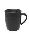 Black Insulated Travel Mug with Handle | Stainless Steel Commuter Coffee Mug with Sliding Lid