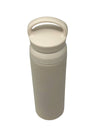 Matte Beige Insulated Water Bottle with Loop Lid | Double Wall Stainless Steel Flask | 500ML
