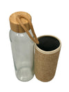 Glass Water Bottle with Bamboo Lid & Jute Sleeve | Eco-Friendly Reusable Bottle | 500ml Customize
