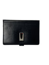 Premium Black Leatherette Executive Diary Organizer with Magnetic Closure & Metal Plate