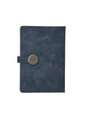 Premium Blue Leatherette Executive Diary Organizer with Metal Button Closure