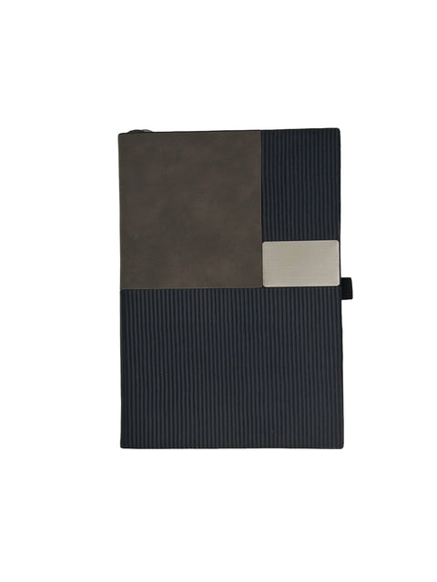 Modern Black and Brown Color-Blocked Diary
