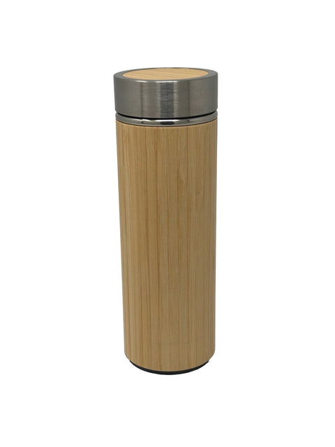Bamboo Insulated Water Bottle with Stainless Steel Lid | Double Wall Vacuum Flask | 500ml
