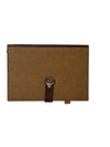 Premium Brown Leatherette Executive Diary Organizer with Metal Lock Closure