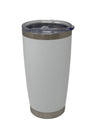 Premium White Sublimation Tumbler 20oz | Insulated Stainless Steel Travel Cup with Clear Lid
