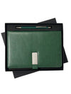 Premium Green Leather Diary Gift Set with Pen | Corporate Gift Box