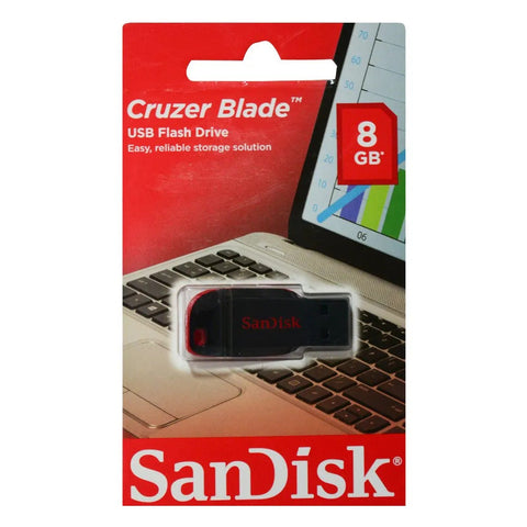 SanDisk Cruzer Blade 8GB USB Flash Drive | Compact Pen Drive for Data Storage